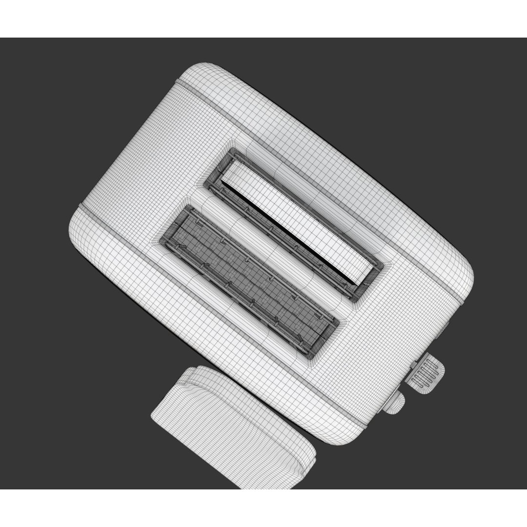 Toaster 3D Model – Retro Kitchen Appliance with Textures, FBX & OBJ - View 25