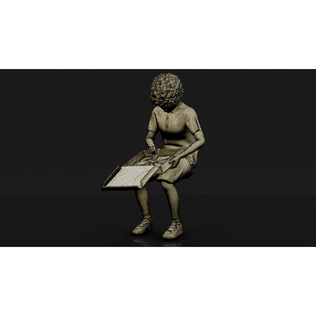Eating People 3D Model – High Poly Character Poses for 3D Printing, STL, OBJ