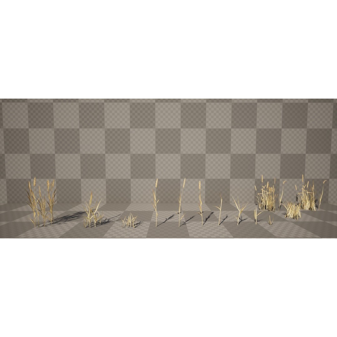 Realistic Wheat 3D Model – Low Poly PBR Asset for Unreal Engine - View 6
