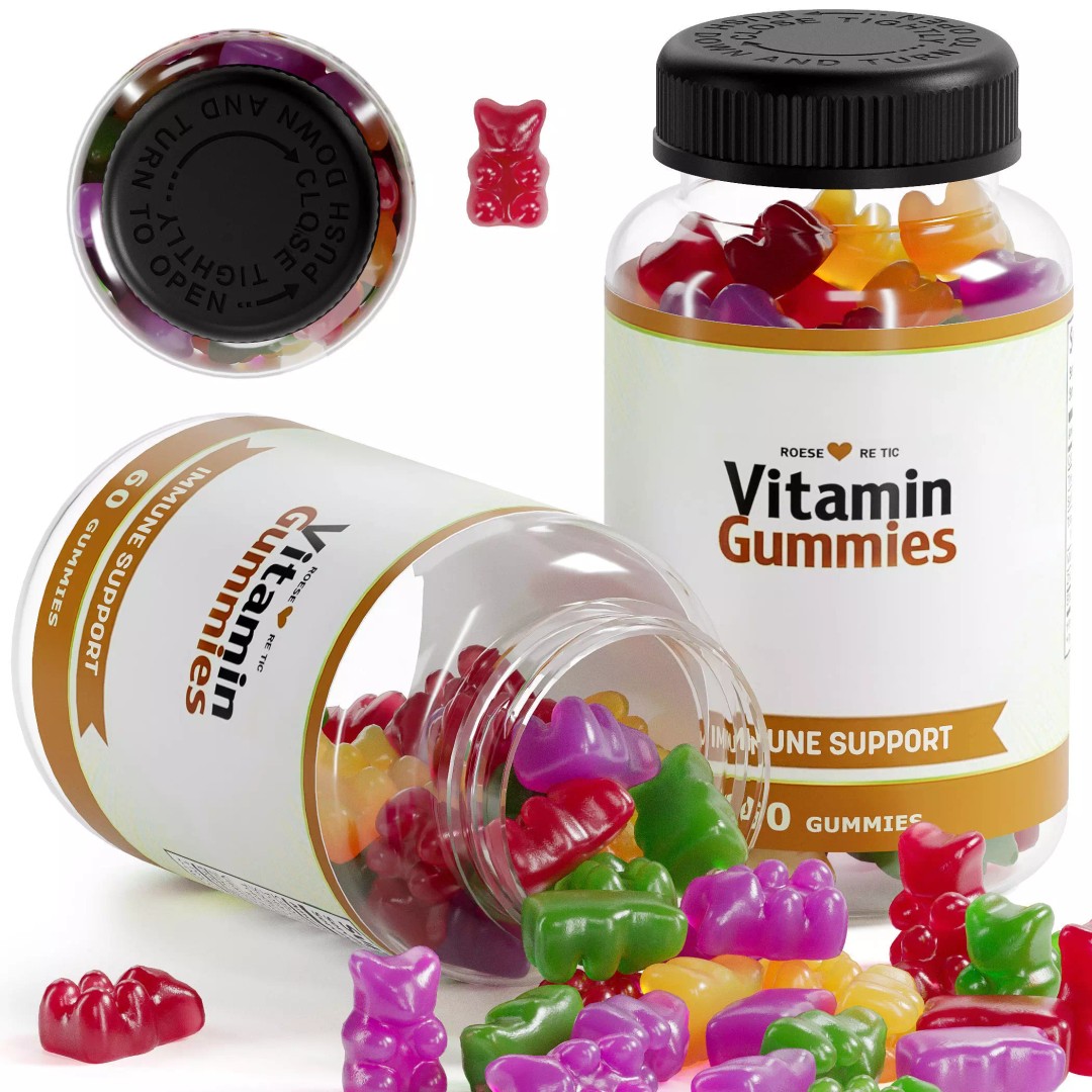Gummy Bears 3D Model – Realistic Supplement Bottle, FBX, OBJ - View 2