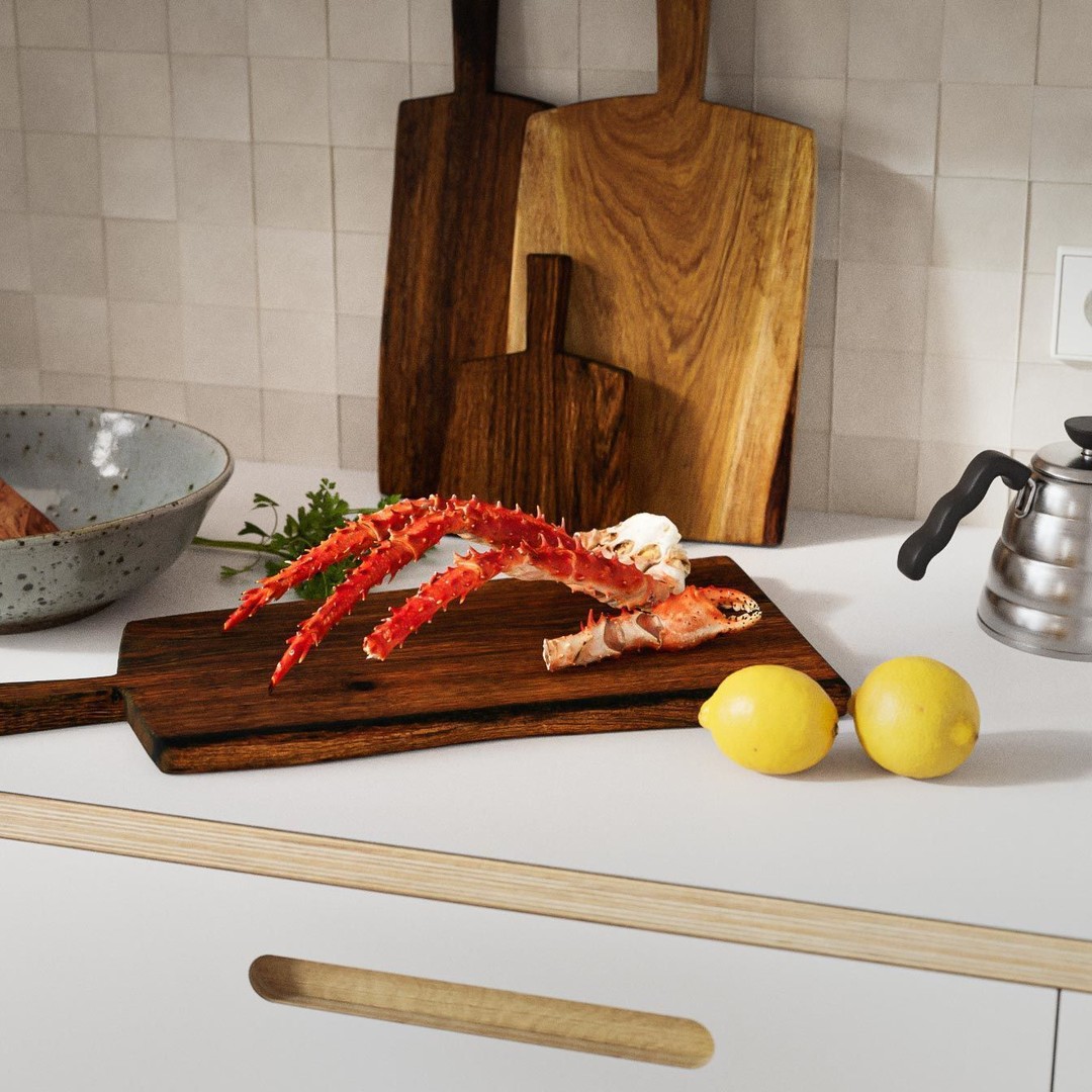King Crab Legs 3D Model – PBR Seafood Asset, FBX, OBJ - View 3