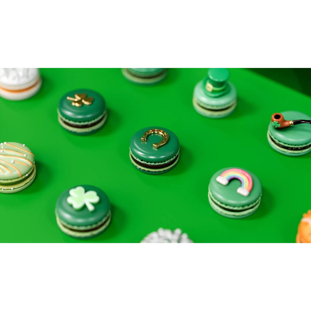 St Patrick's Day Macaron 3D Model – PBR Textured, Multiple Formats - View 5