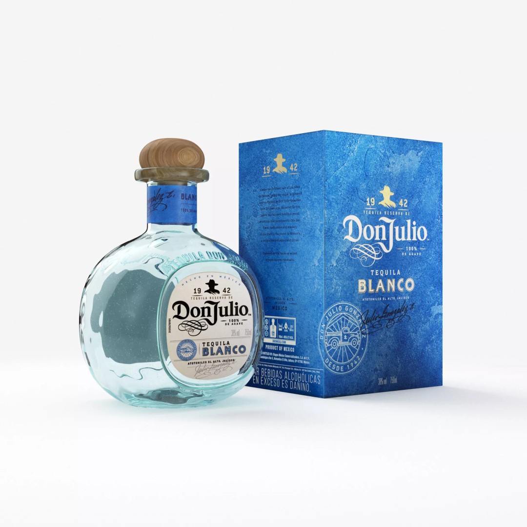 Realistic Don Julio Blanco Tequila Bottle 3D Model – PBR Game Asset, FBX - View 2