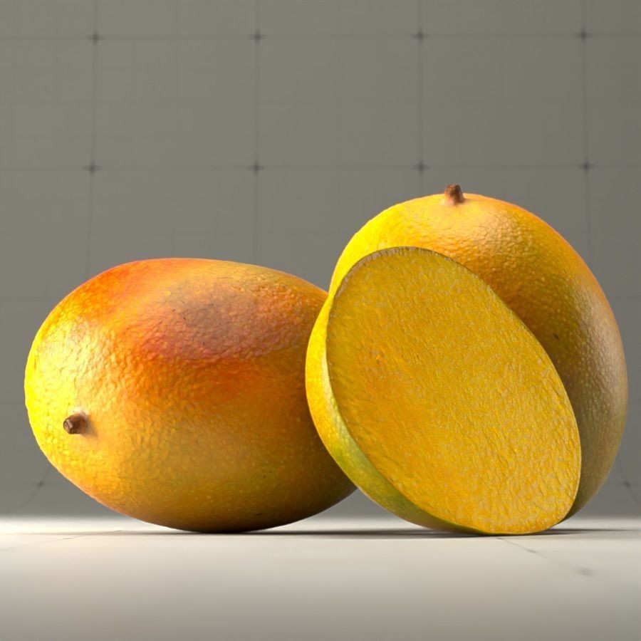 Photorealistic Mango 3D Model – High Poly, PBR Textures, Blender - View 3