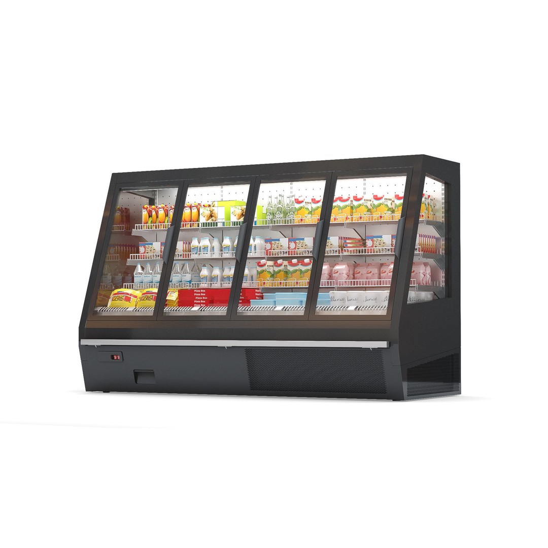 Refrigerated Display Case 3D Model – High Poly PBR Asset, FBX, OBJ - View 5