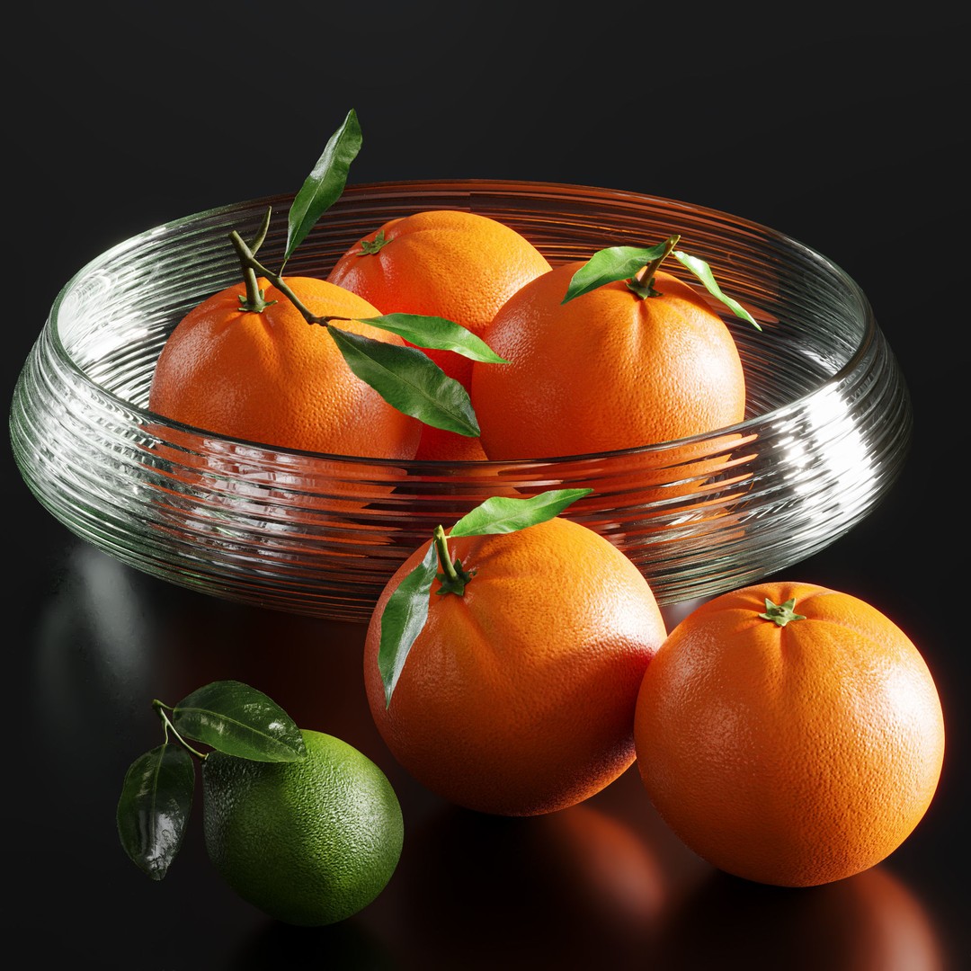 Fruit Bowl 3D Model – High Poly Kitchenware, FBX, OBJ, PBR