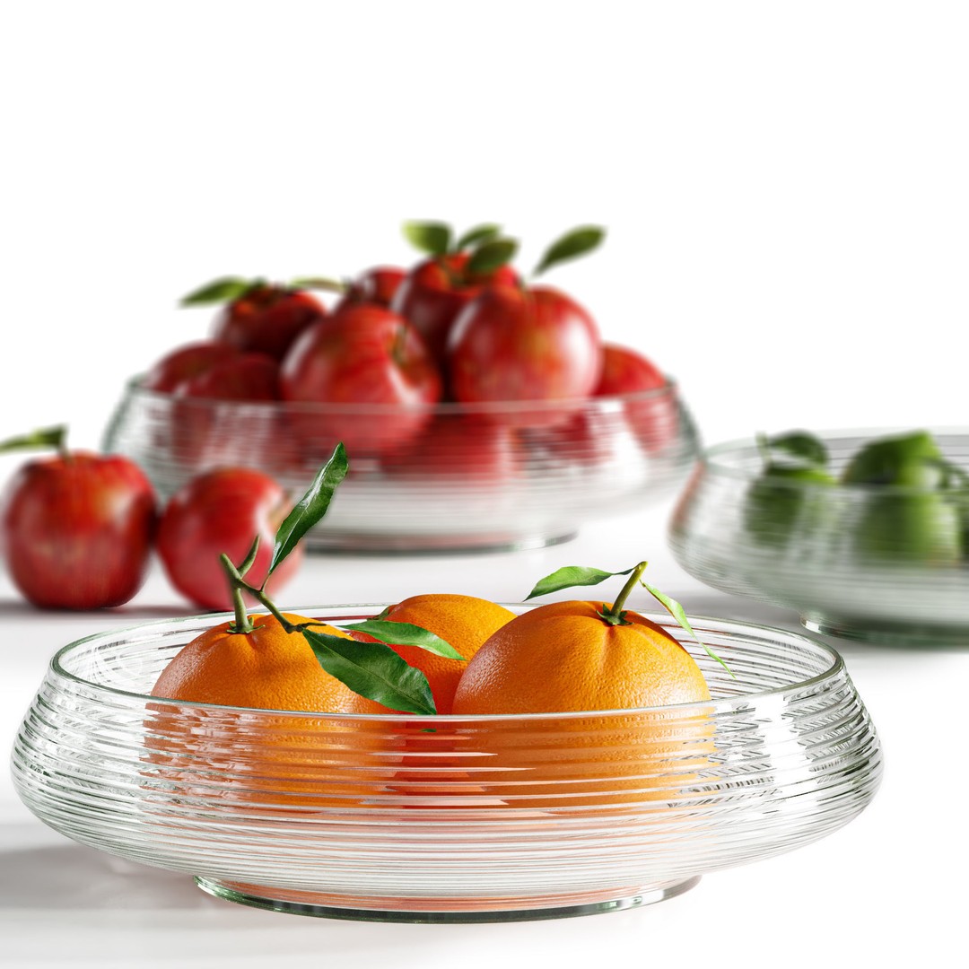 Fruit Bowl 3D Model – High Poly Kitchenware, FBX, OBJ, PBR - View 8