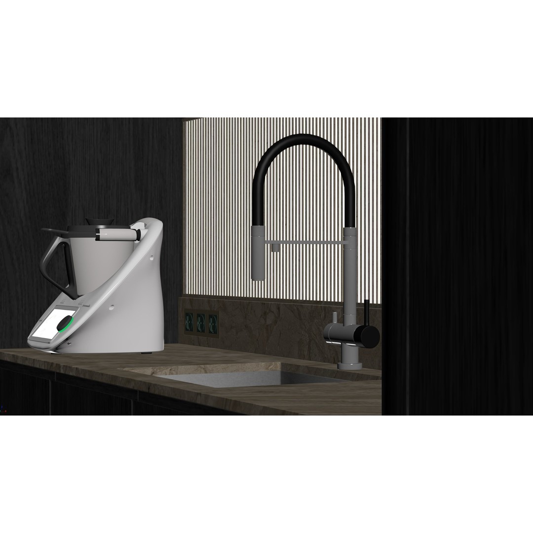 Modern Kitchen 3D Model – Minimalist Design for Archviz, FBX - View 17