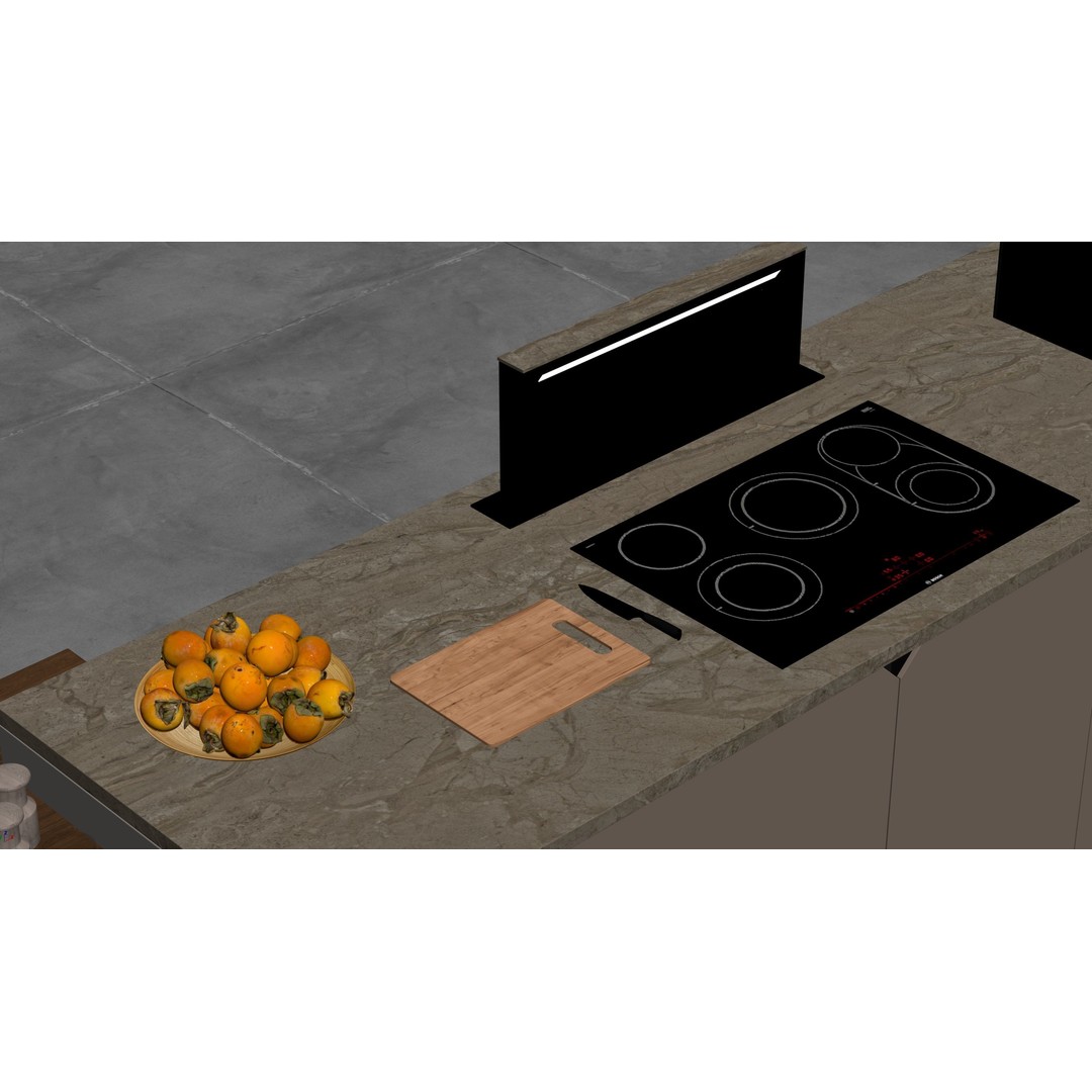 Modern Kitchen 3D Model – Minimalist Design for Archviz, FBX - View 23