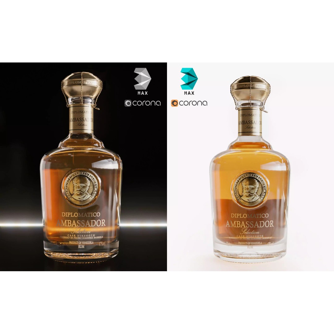 Ambassador Bottle 3D Model – High-Poly PBR Beverage Asset, FBX, 3dsMax - View 2