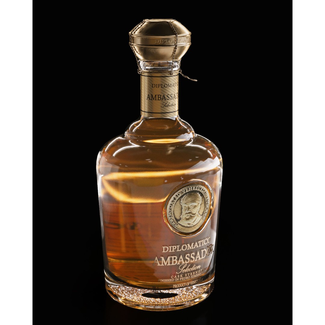 Ambassador Bottle 3D Model – High-Poly PBR Beverage Asset, FBX, 3dsMax - View 8