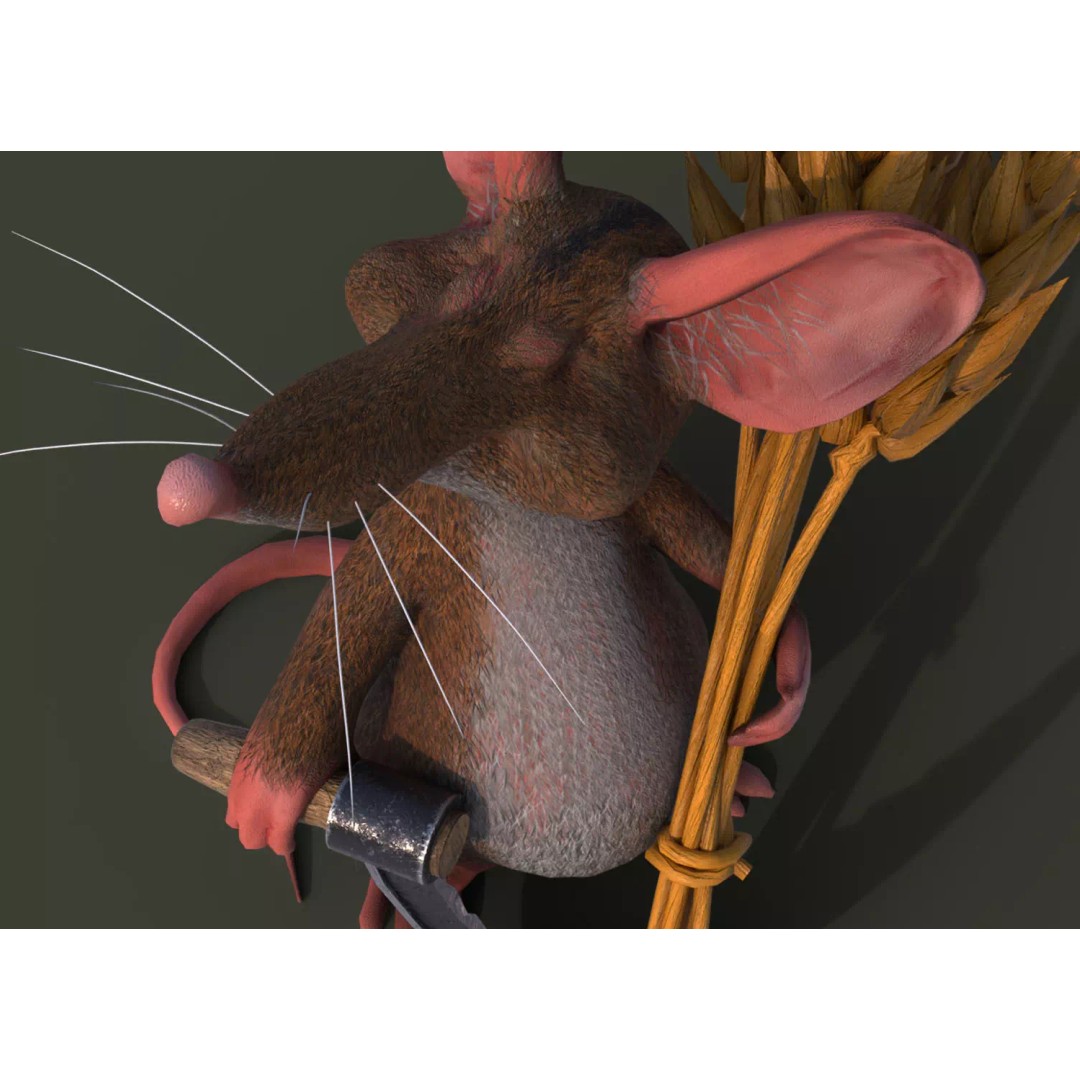 Field Mouse 3D Model – Low Poly Character, Game Ready, FBX - View 10