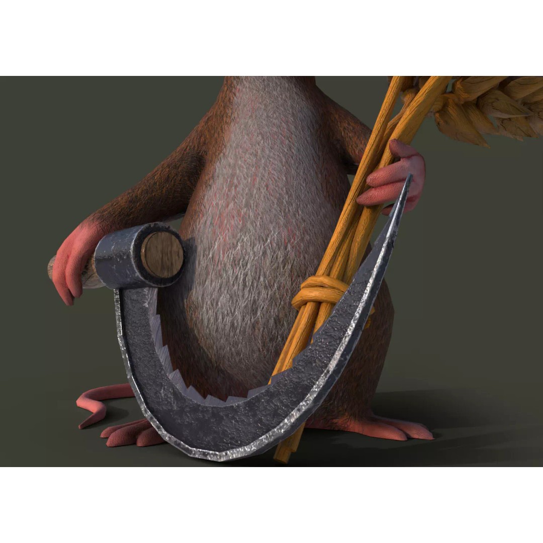 Field Mouse 3D Model – Low Poly Character, Game Ready, FBX - View 11