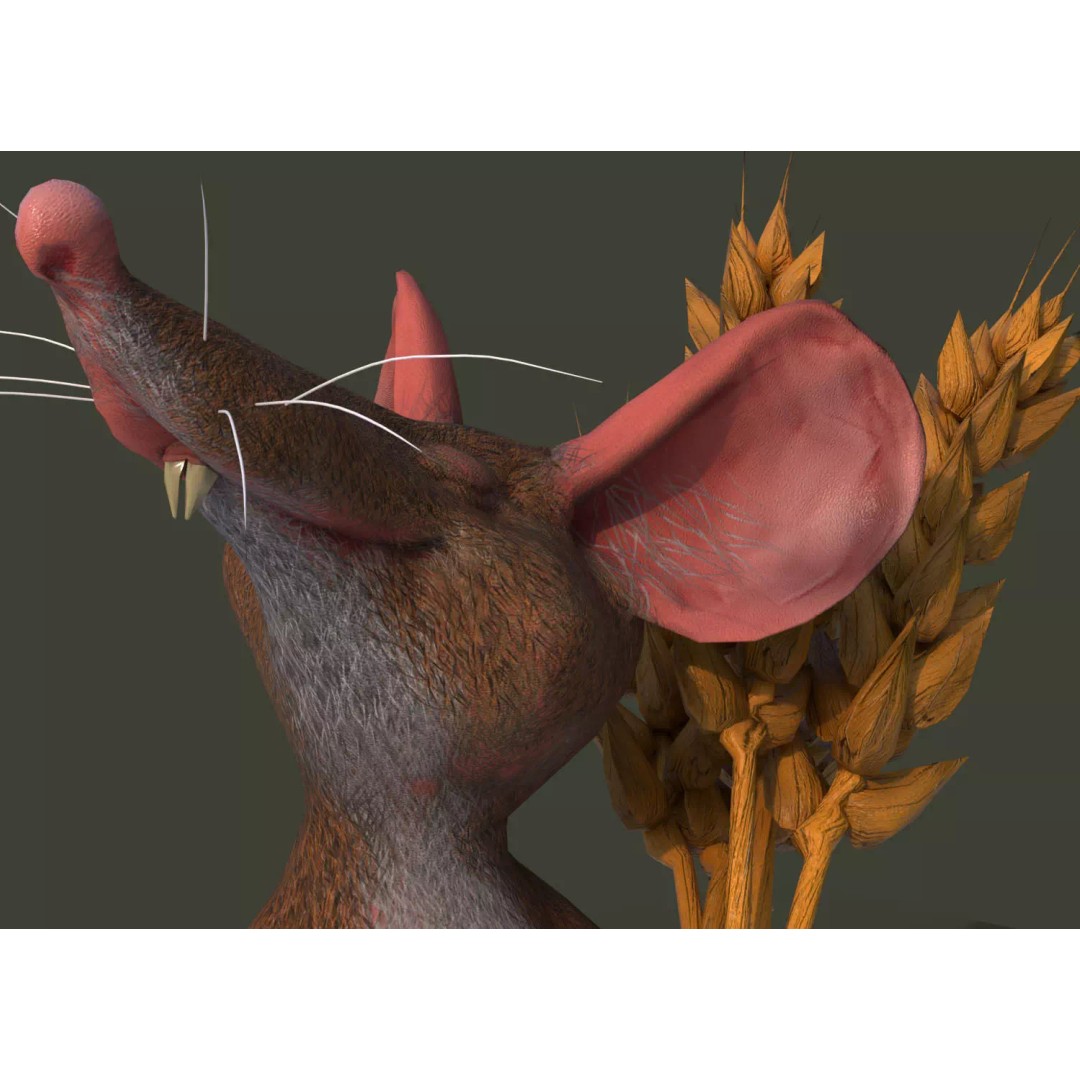 Field Mouse 3D Model – Low Poly Character, Game Ready, FBX - View 12