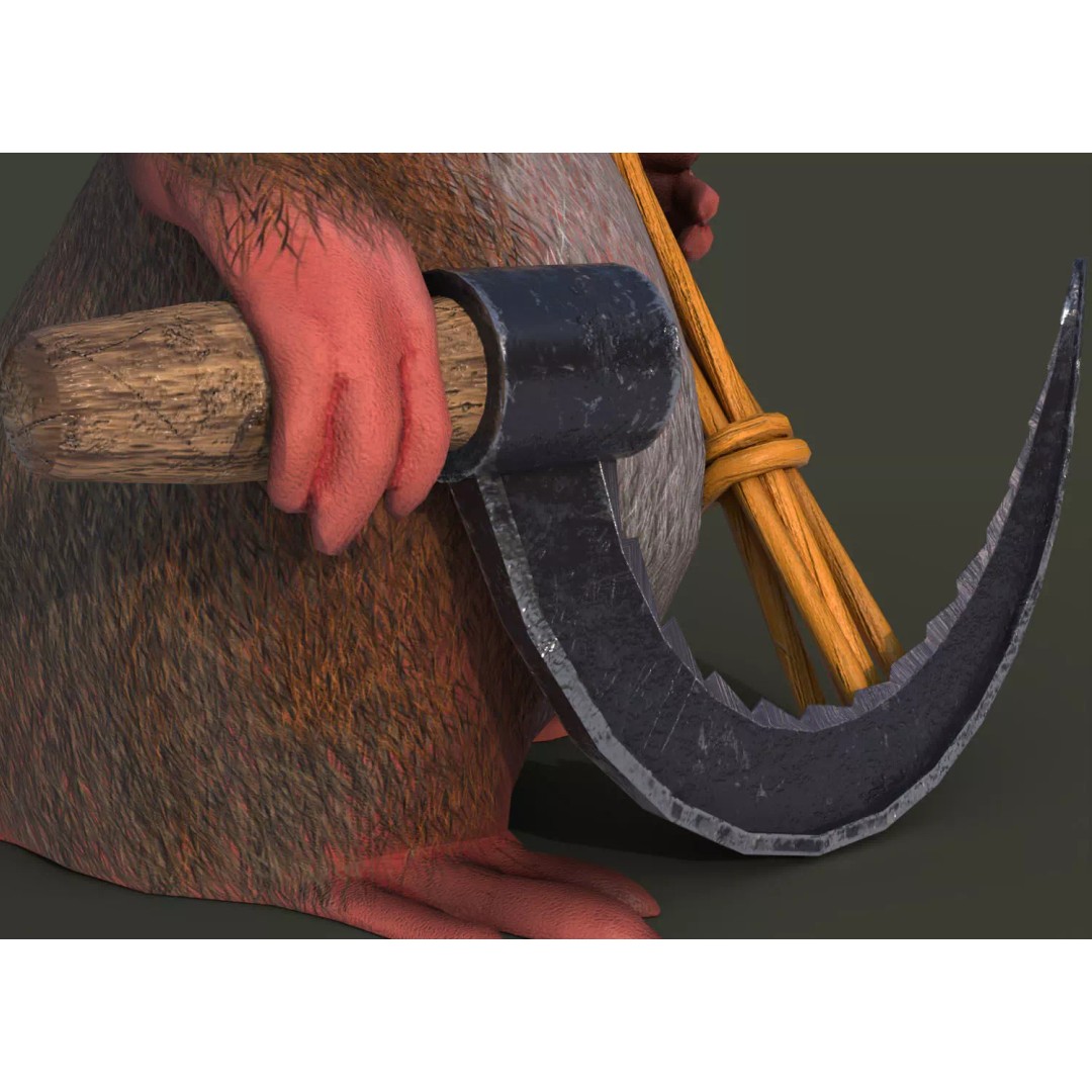 Field Mouse 3D Model – Low Poly Character, Game Ready, FBX - View 14