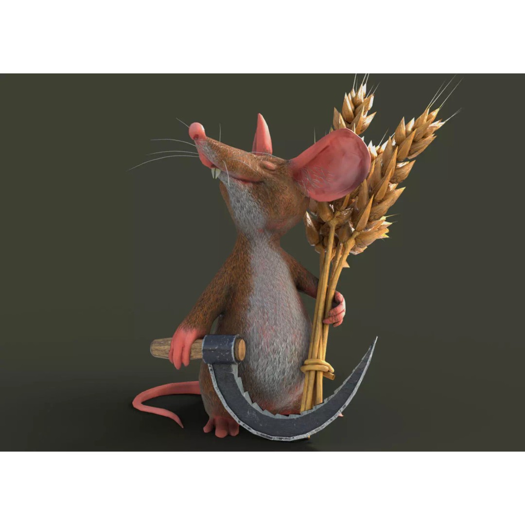 Field Mouse 3D Model – Low Poly Character, Game Ready, FBX - View 2