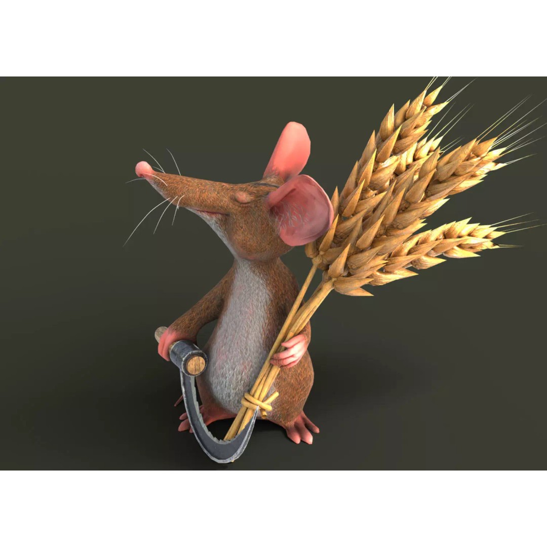 Field Mouse 3D Model – Low Poly Character, Game Ready, FBX - View 3