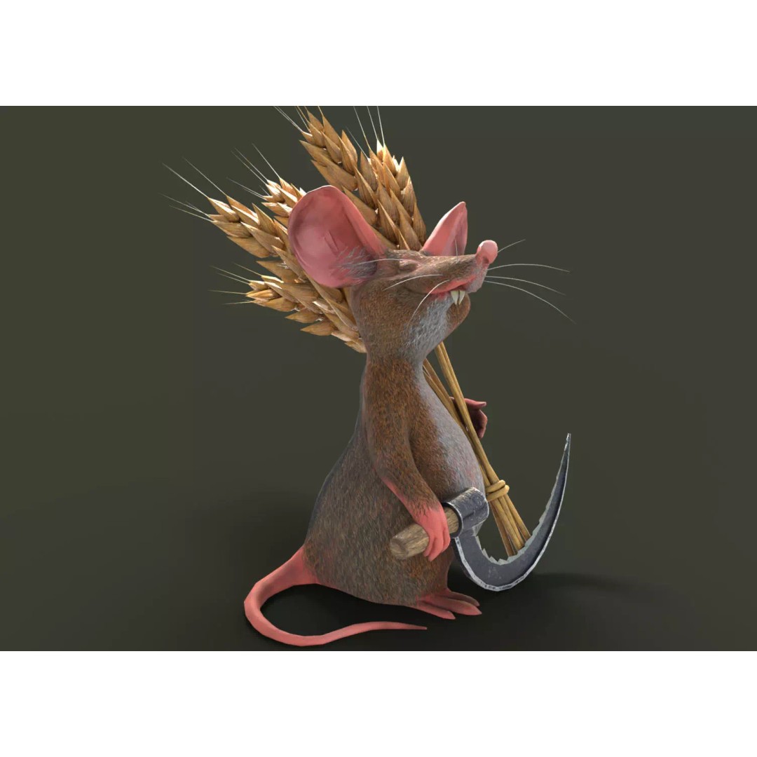 Field Mouse 3D Model – Low Poly Character, Game Ready, FBX - View 6