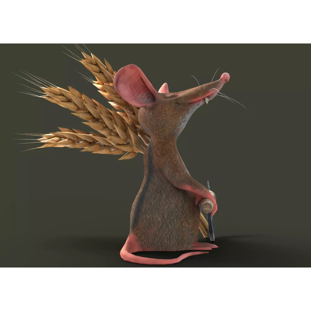 Field Mouse 3D Model – Low Poly Character, Game Ready, FBX - View 7
