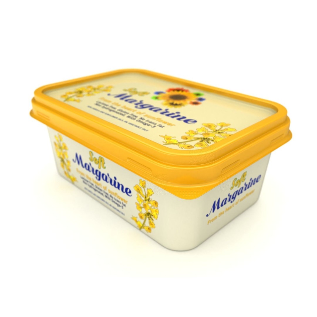 Margarine Box 3D Model – Textured Food Packaging, Blender, FBX, OBJ - View 10