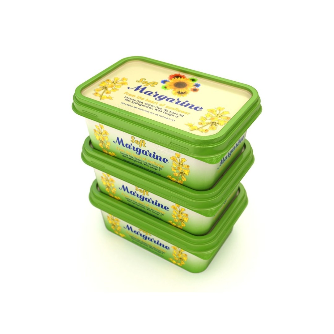 Margarine Box 3D Model – Textured Food Packaging, Blender, FBX, OBJ - View 11