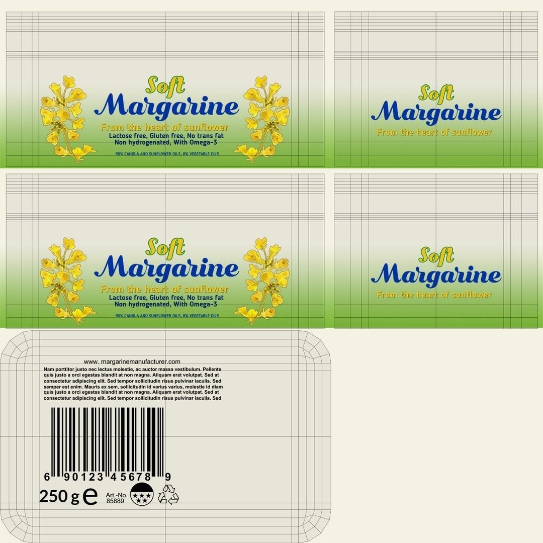 Margarine Box 3D Model – Textured Food Packaging, Blender, FBX, OBJ - View 18