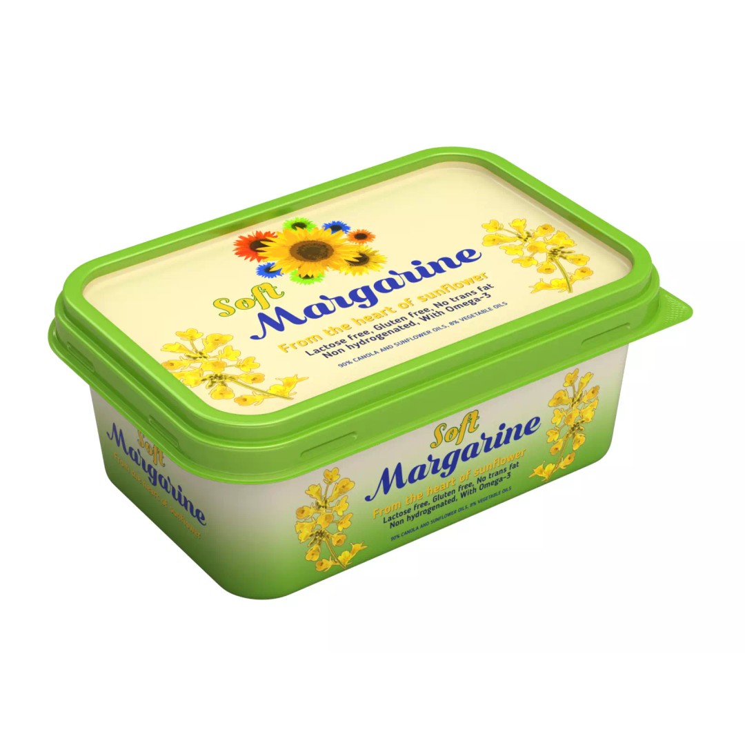Margarine Box 3D Model – Textured Food Packaging, Blender, FBX, OBJ - View 2