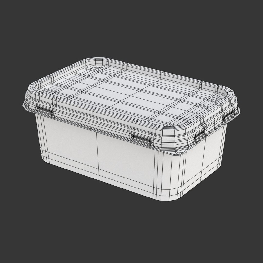 Margarine Box 3D Model – Textured Food Packaging, Blender, FBX, OBJ - View 23