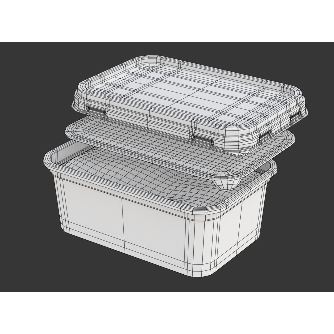 Margarine Box 3D Model – Textured Food Packaging, Blender, FBX, OBJ - View 24
