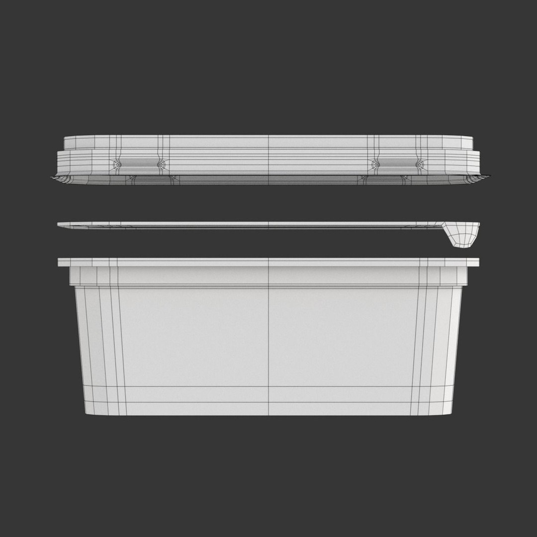 Margarine Box 3D Model – Textured Food Packaging, Blender, FBX, OBJ - View 28