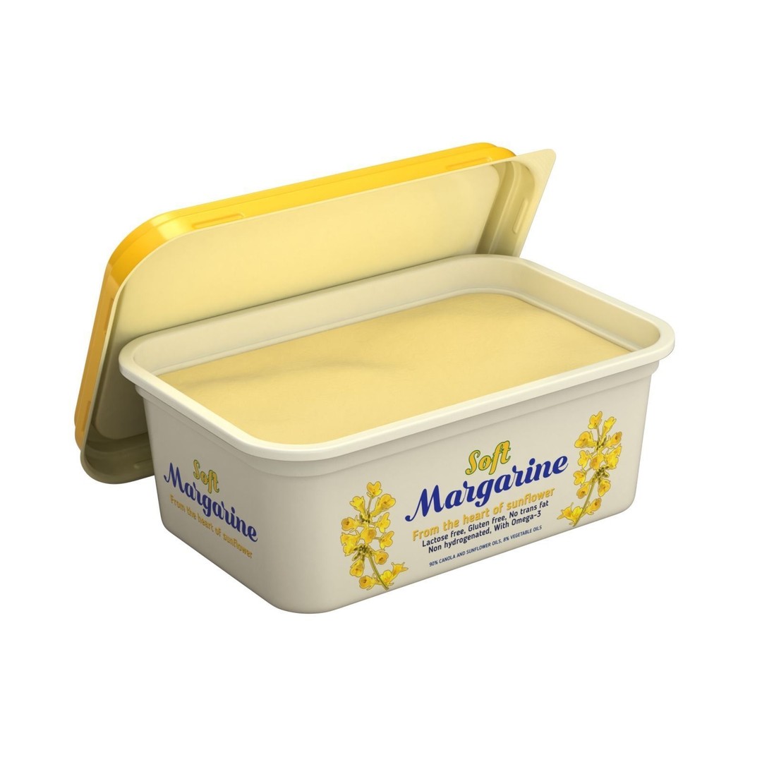 Margarine Box 3D Model – Textured Food Packaging, Blender, FBX, OBJ - View 7