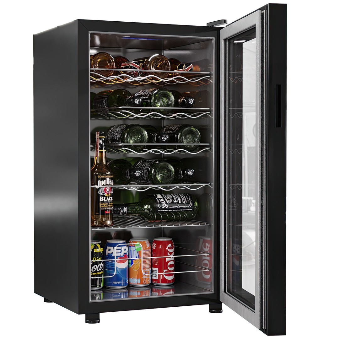 Enthusiast Wine Cooler 3D Model – Detailed Appliance with PBR Textures, FBX - View 5