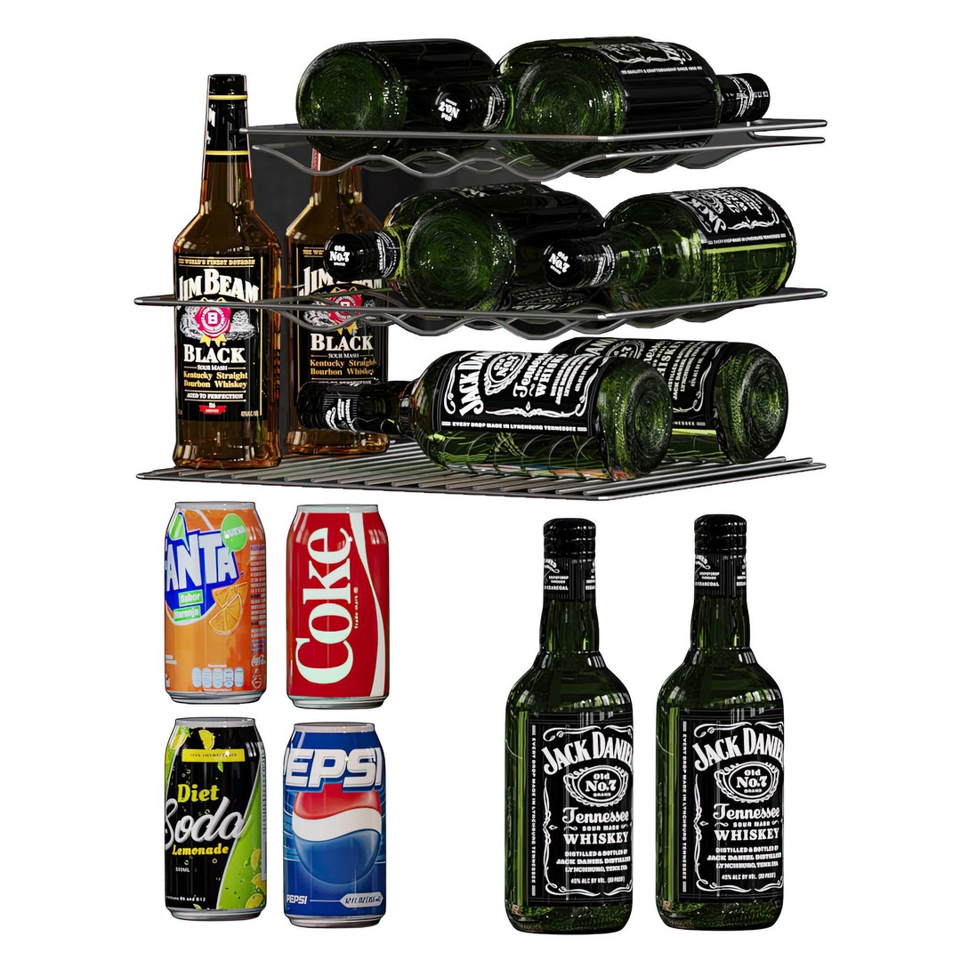 Enthusiast Wine Cooler 3D Model – Detailed Appliance with PBR Textures, FBX - View 6