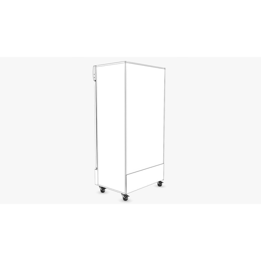 Display Fridge 3D Model – Low-Poly Beverage Display, PBR Textures - View 13