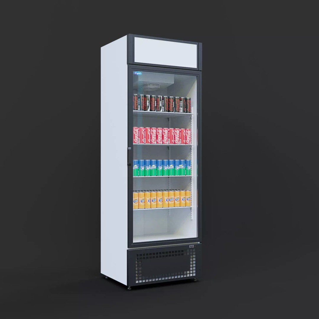 Capri 07 Fridge 3D Model – Medium-Temperature Showcase, FBX - View 2