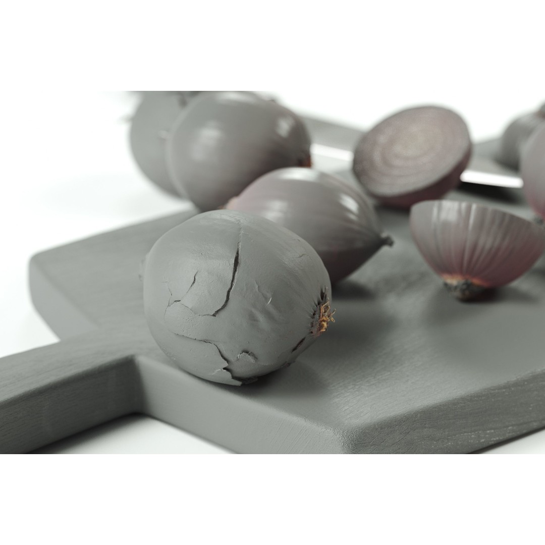 Red Onions 3D Model – PBR Vegetable Set for Kitchen Renderings - View 11