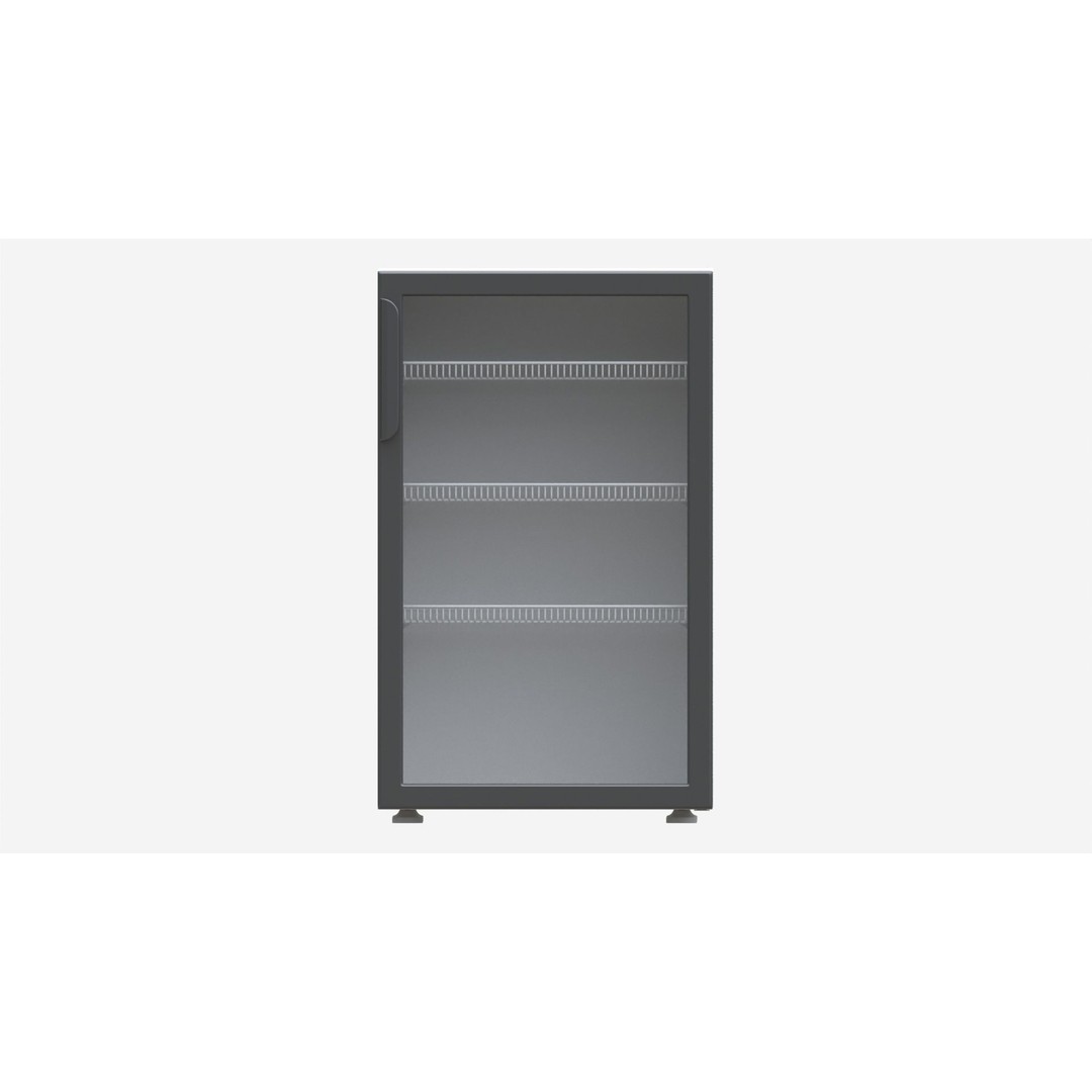 Beverage Cooler 3D Model – Medium Industrial Fridge with PBR Textures - View 6