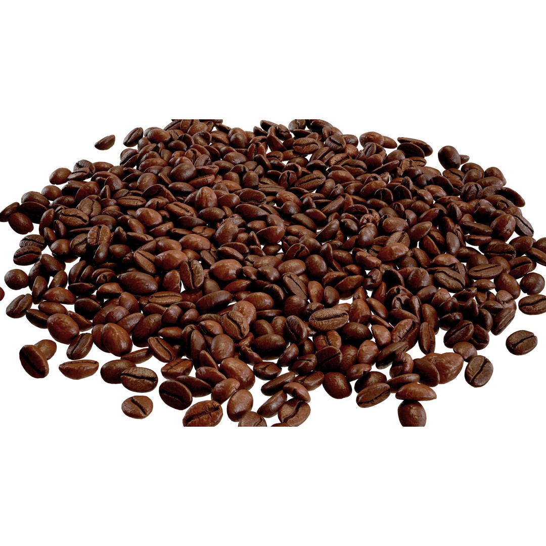 Coffee Beans 3D Model – Low Poly PBR Asset for Unity & Unreal - View 4