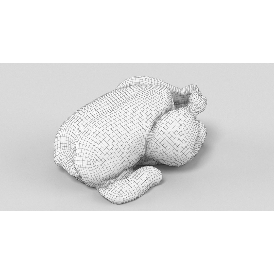 Raw Chicken 3D Model – High-Res Game Asset, FBX, OBJ - View 7