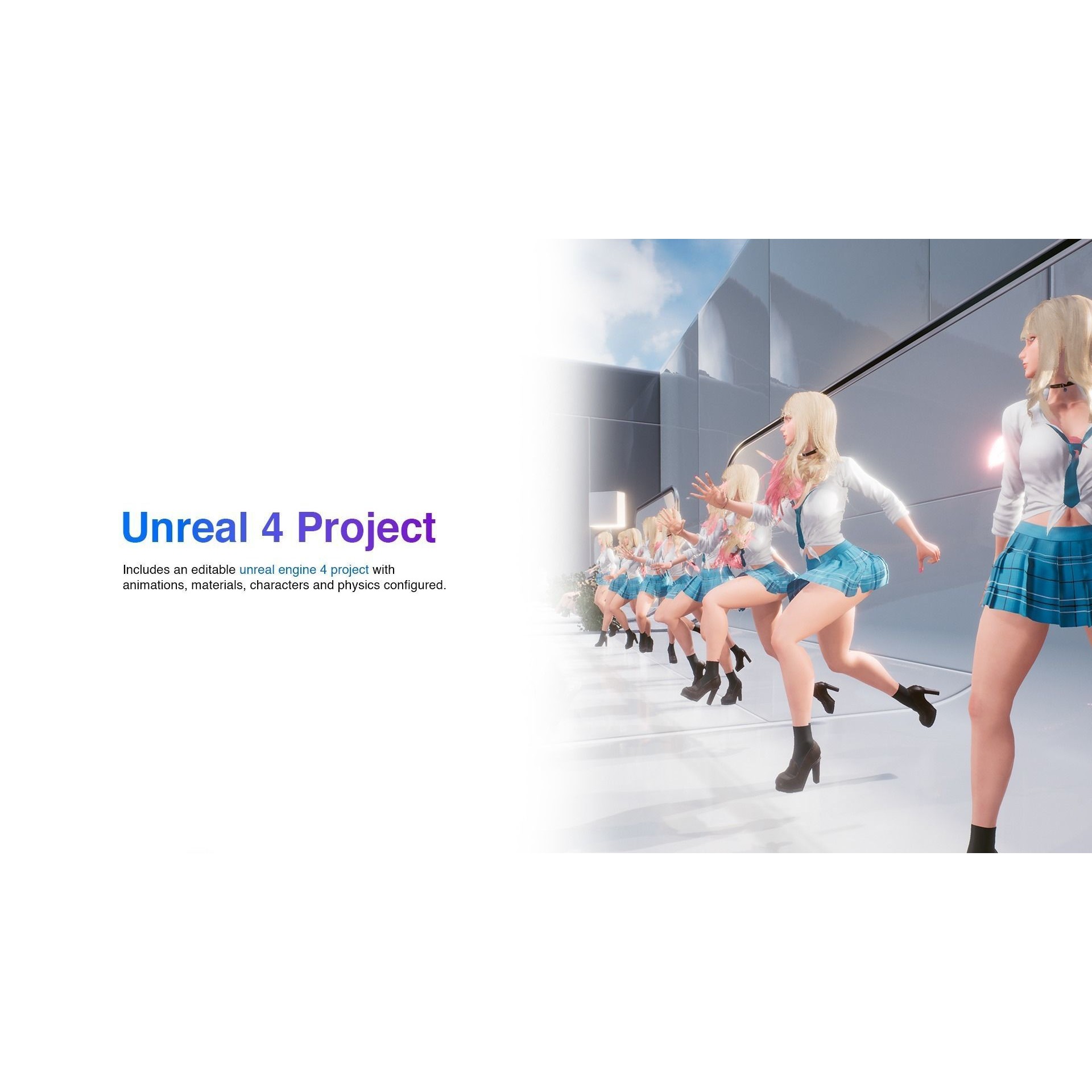 Marin Kitagawa - Low-Poly Game-Ready 3D Model - View 13