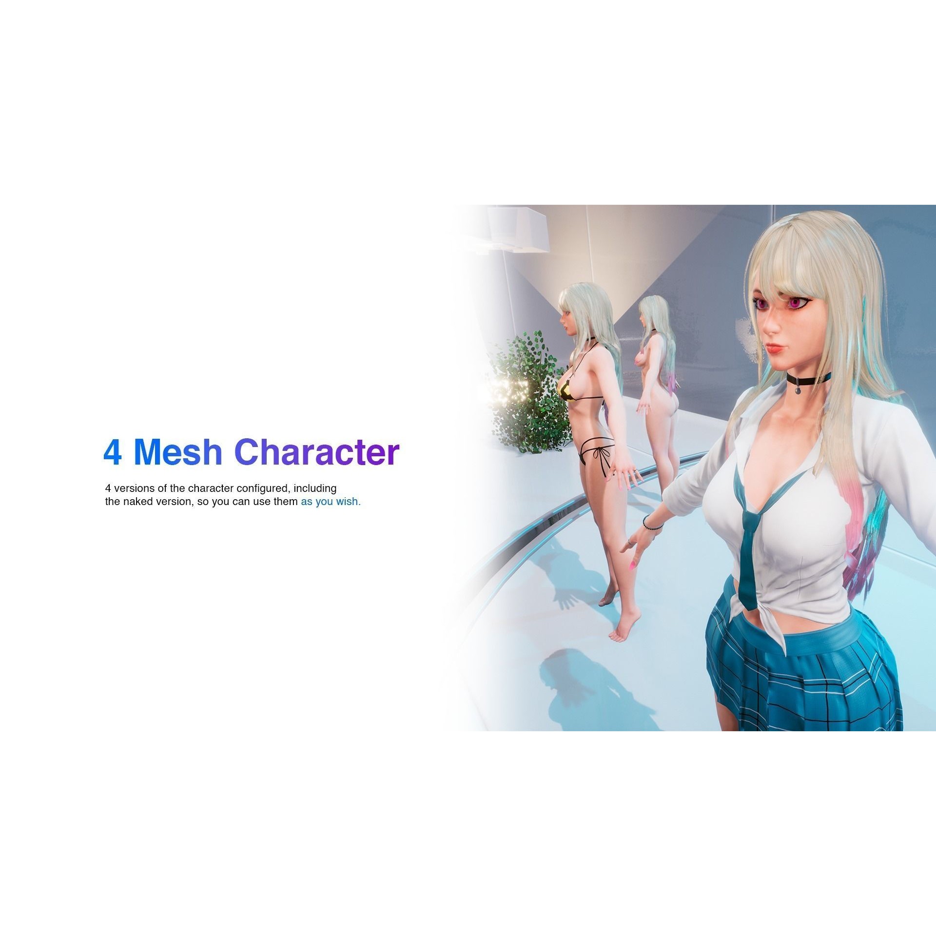 Marin Kitagawa - Low-Poly Game-Ready 3D Model - View 16