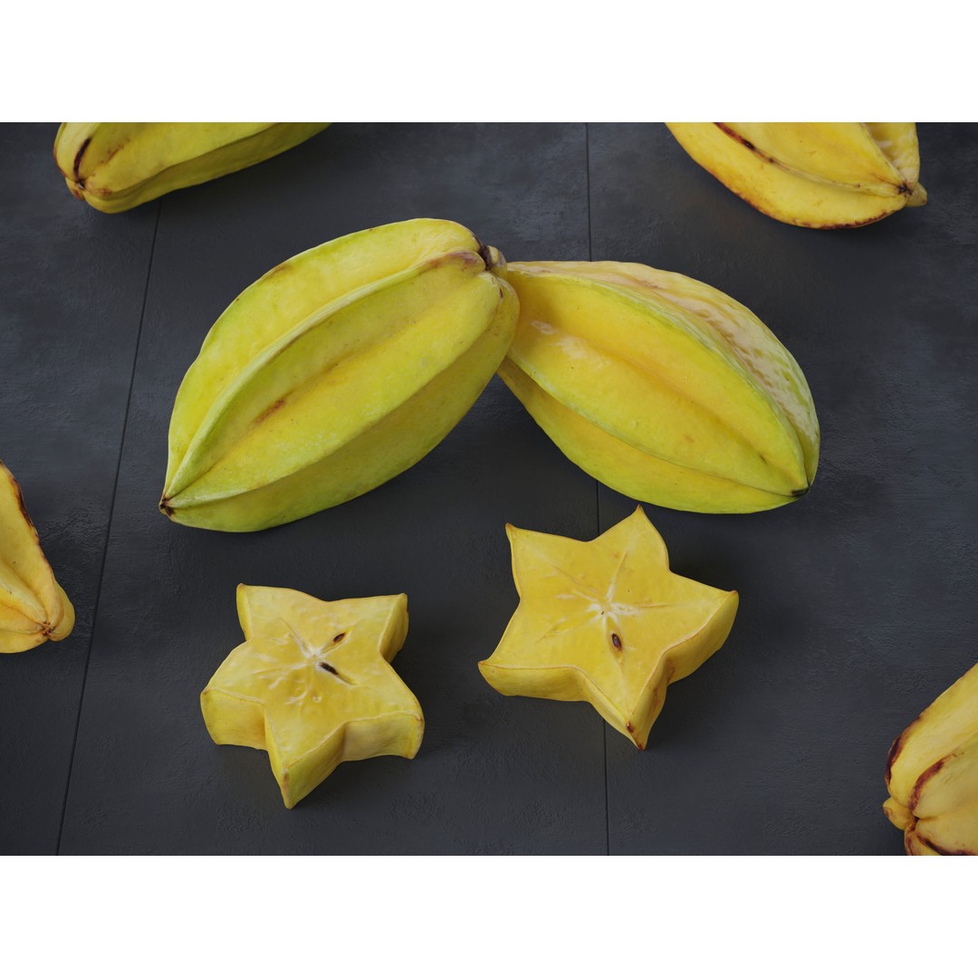 Star Fruits 3D Model – High Poly Photogrammetry Asset, FBX/OBJ - View 5