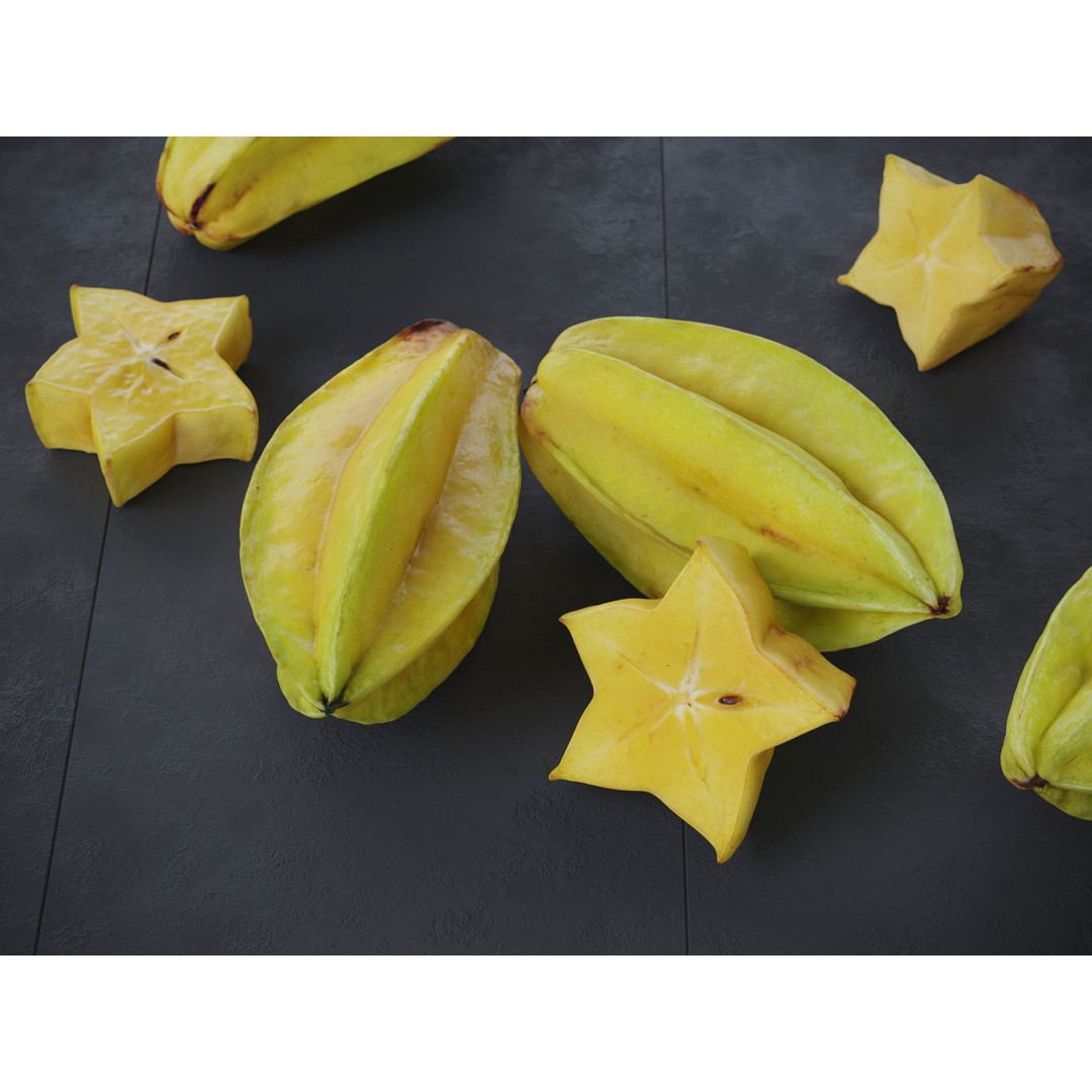 Star Fruits 3D Model – High Poly Photogrammetry Asset, FBX/OBJ - View 9