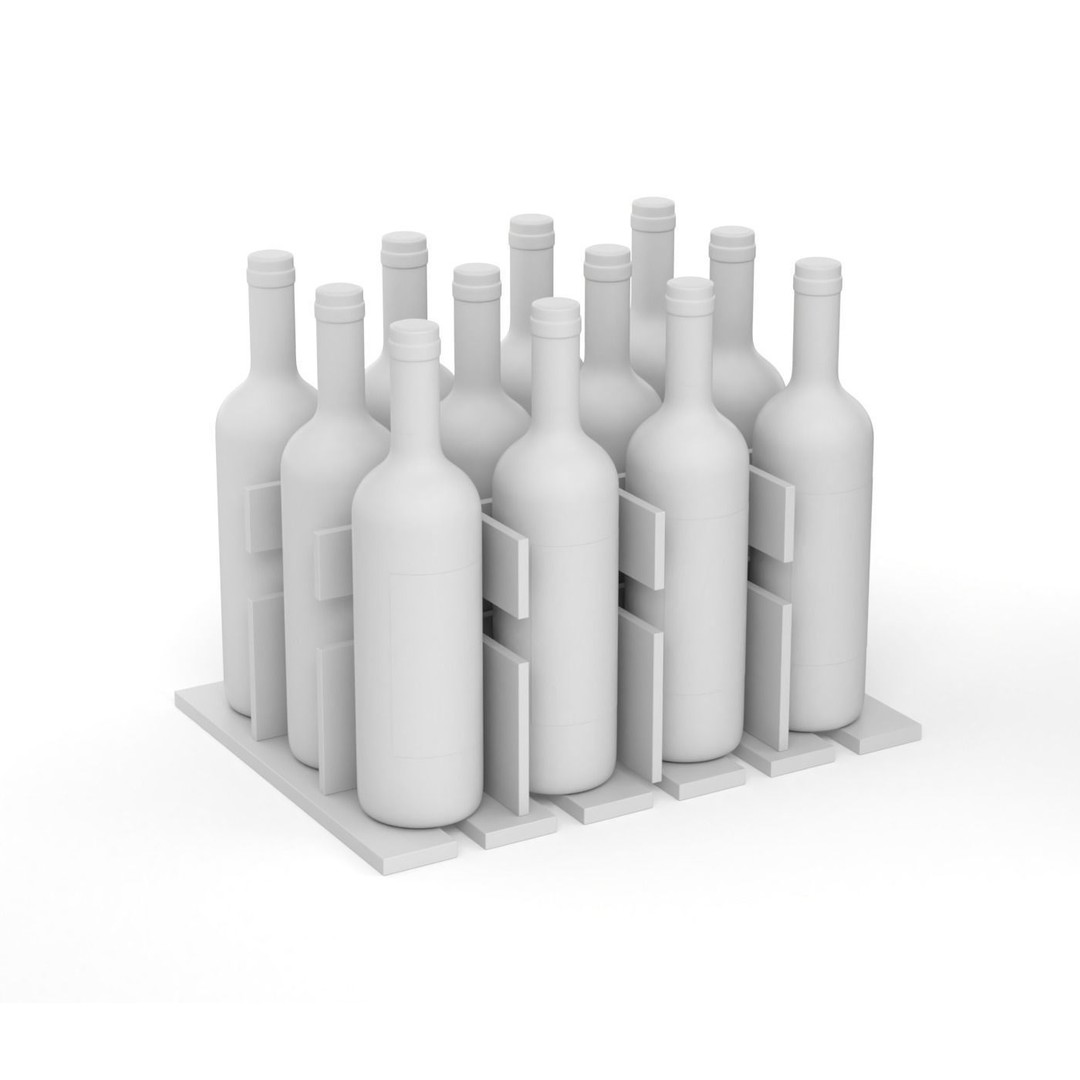 Wooden Wine Crate 3D Model – Vintage Beverage Container, FBX & OBJ - View 13
