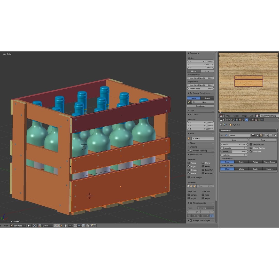 Wooden Wine Crate 3D Model – Vintage Beverage Container, FBX & OBJ - View 16
