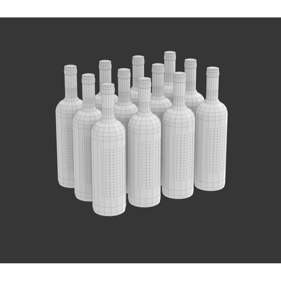 Wooden Wine Crate 3D Model – Vintage Beverage Container, FBX & OBJ - View 21