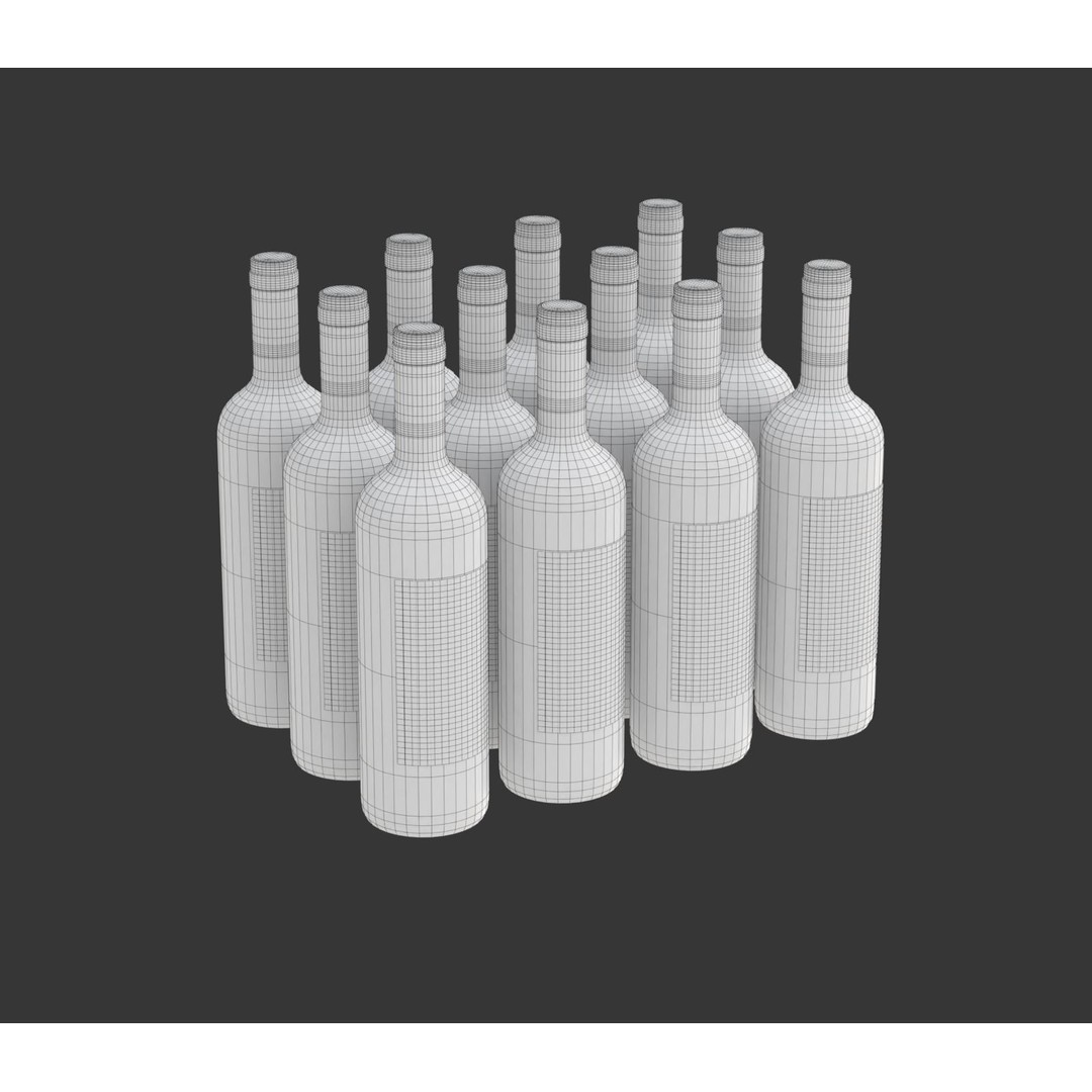 Wooden Wine Crate 3D Model – Vintage Beverage Container, FBX & OBJ - View 22