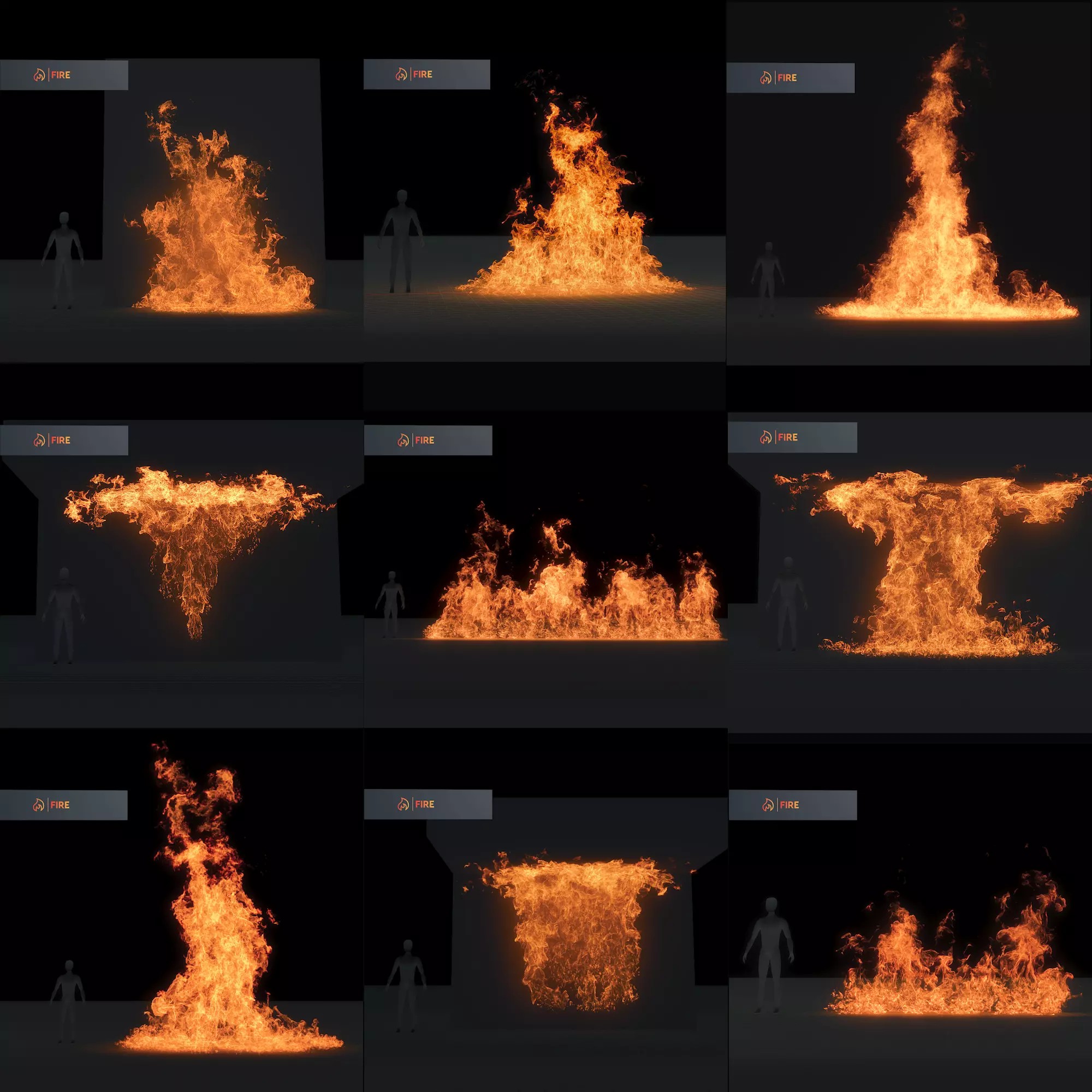 Fire Animations Pack - Game-Ready 3D Model - View 2