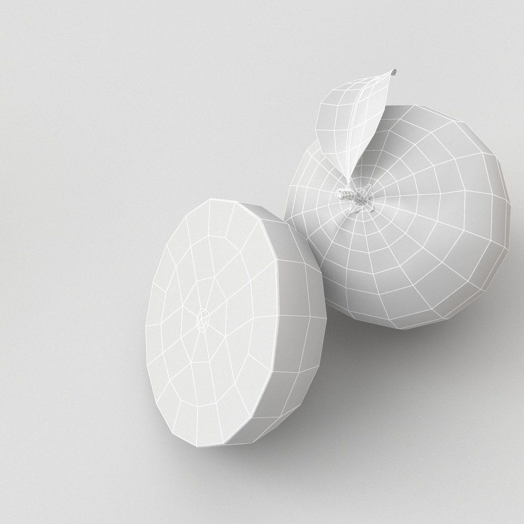 Realistic Orange 3D Model – High Poly PBR Asset, FBX, OBJ - View 10