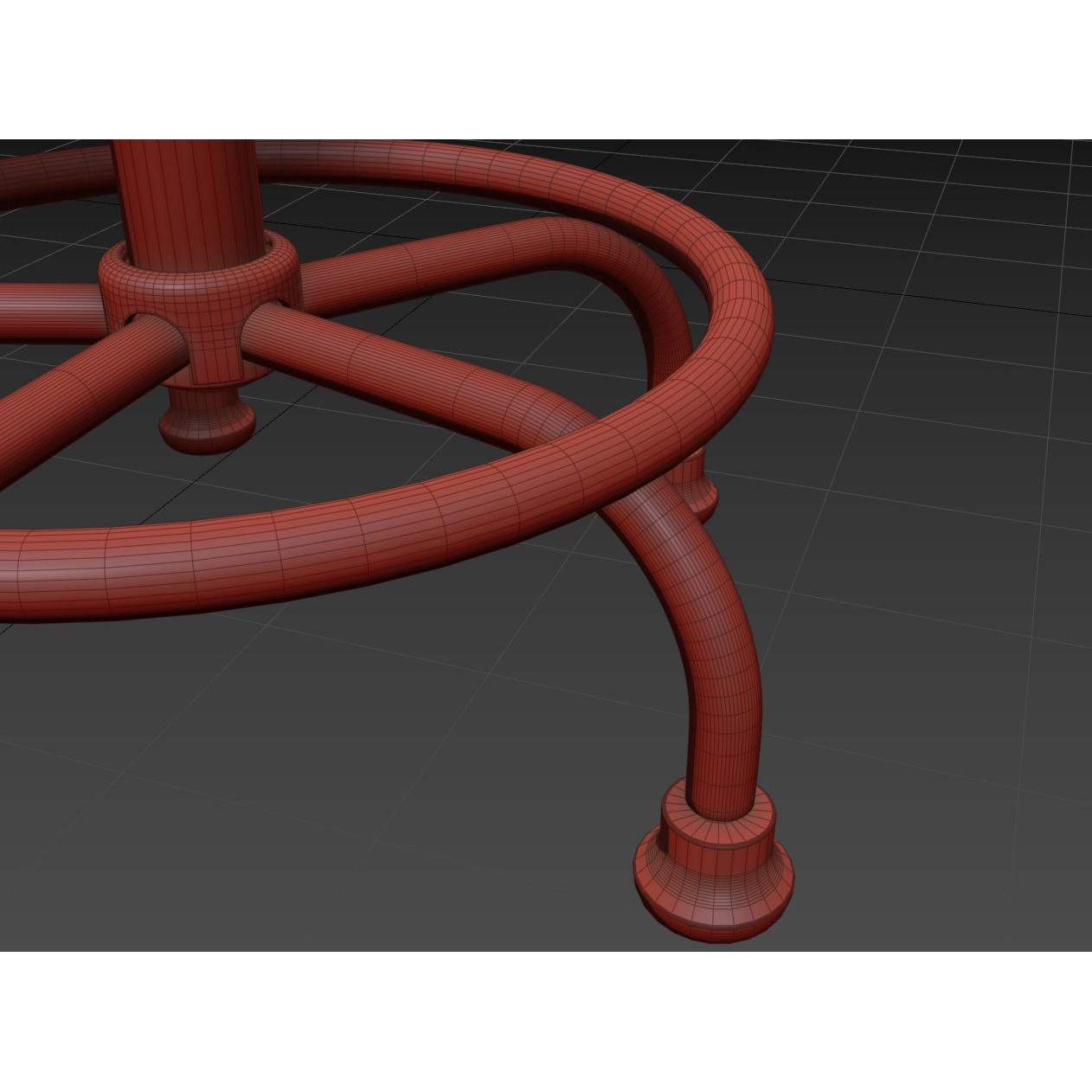 Aries Wood and Glass Drawing Table - Game-Ready 3D Model - View 17